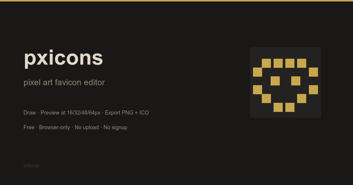 Pixel Favicon Maker - Pixel Art ICO Editor | pxicons